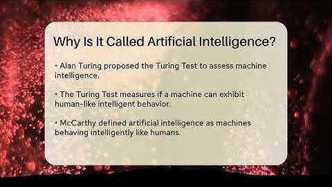 Why Is It Called Artificial Intelligence? - The SciFi Reel