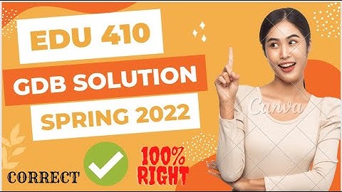 EDU410 GDB SOLUTION SPRING 2022/EDU410GDB ANSWER/✔✔✔100%/SPRING 2022