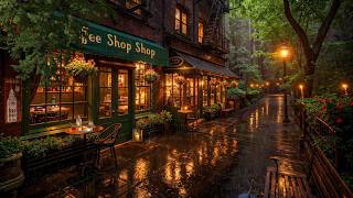 Cozy Rainy Jazz Vibes  Relaxing Cafe Jazz And Rain Sounds For  Focus Rest U0026 Stress Relief 
