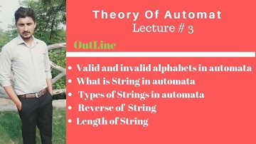 Theory of Automata : Lecture 3 :   valid and in valid alphabets in automata