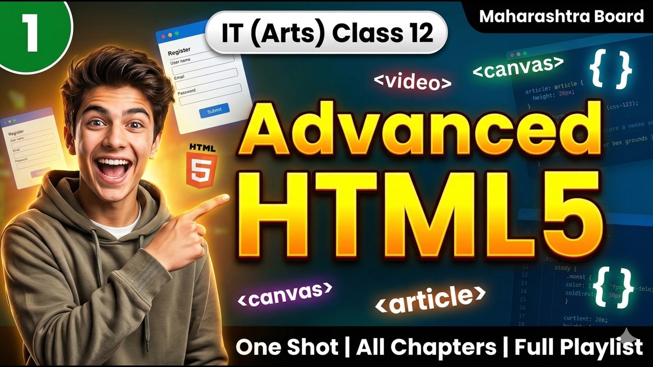 1 Advanced HTML5 Ch 1 IT Arts Class 12 Maharashtra Board - YouTube