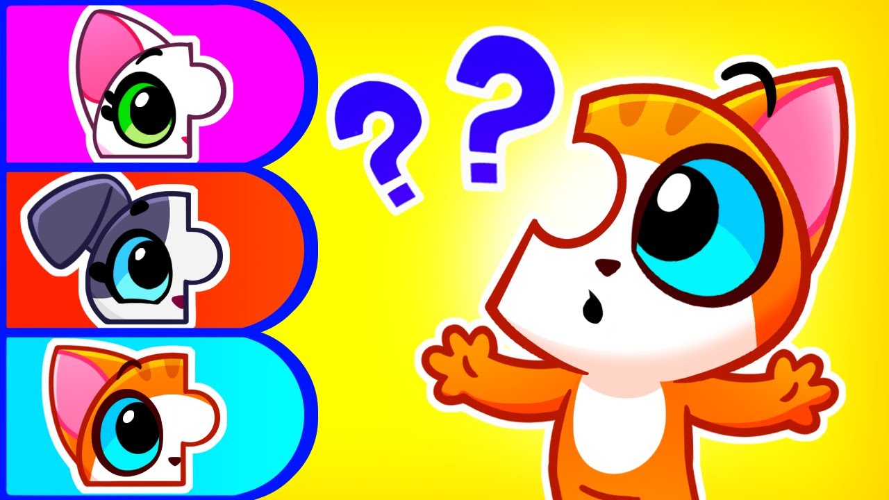 Reto del rompecabezas corporal | ¿Dónde está mi cuerpo? | Historias | Dibujos para niños | Purr-Purr