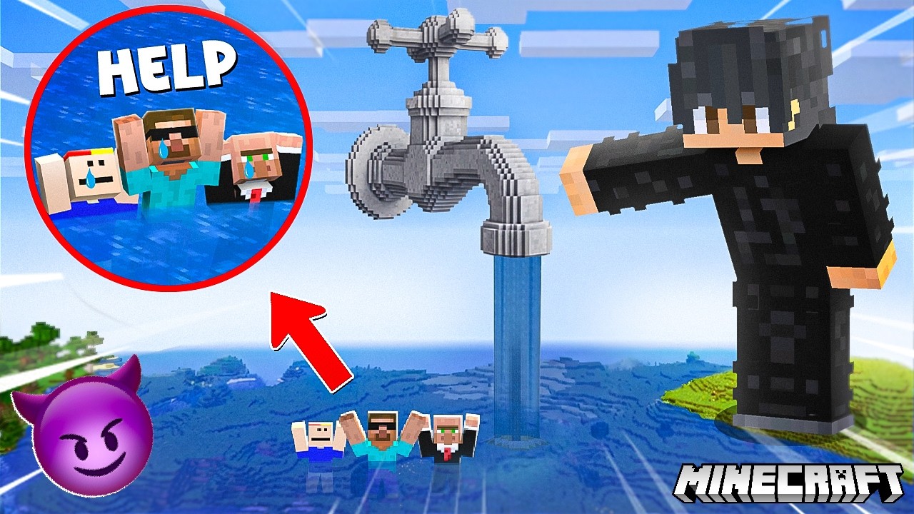 I Flooded My Friend’s ENTIRE World in Minecraft!