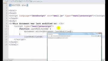 JavaScript Tutorial - 6 - This site was last modified on....