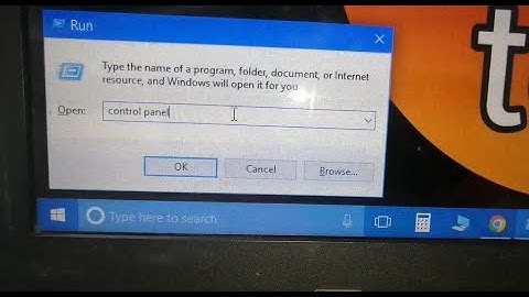 how to open control panel using run command