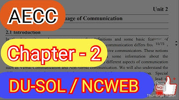 AECC English A Chapter 2 Communication | DU | SOL | NCWEB | UG |