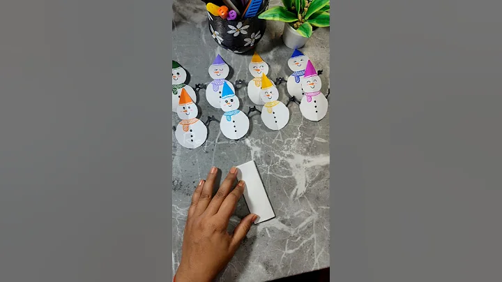 Snowman☃️Garland #diy #snowmancraft #shorts #diyideas #craftsideas #shortsvideo #viralshorts #short
