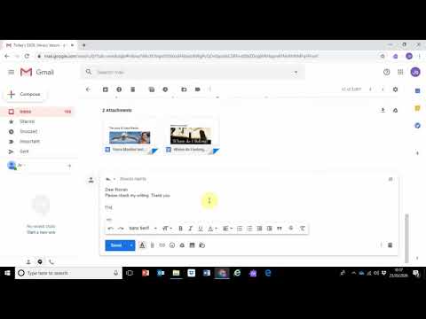 How to send a document as an email attachment - YouTube
