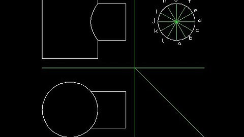 Intersection of two cylinders at right angle | Step by Step procedure