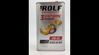 :   - ROLF 3-Synthetic 5W-40.   MAN, MAHLE, Mando    ?