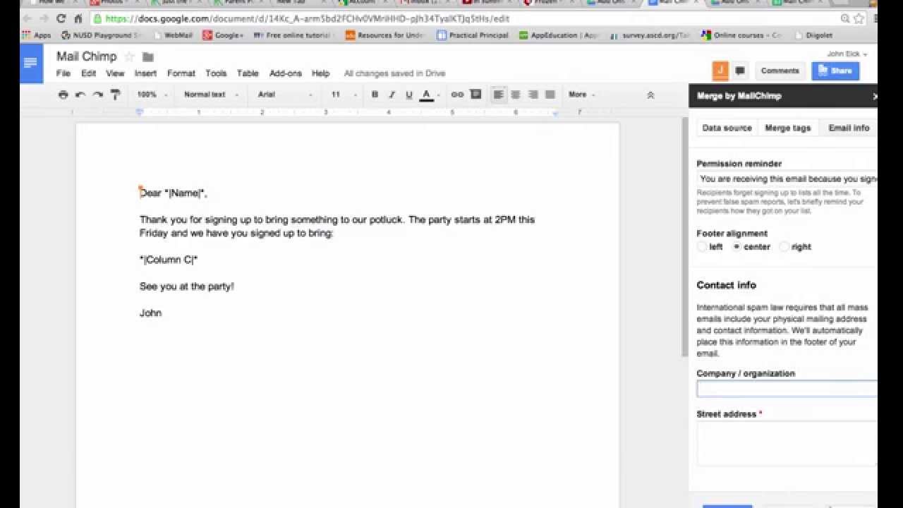 Chimp Insert Add Ons - Merge by Mail Chimp - YouTube