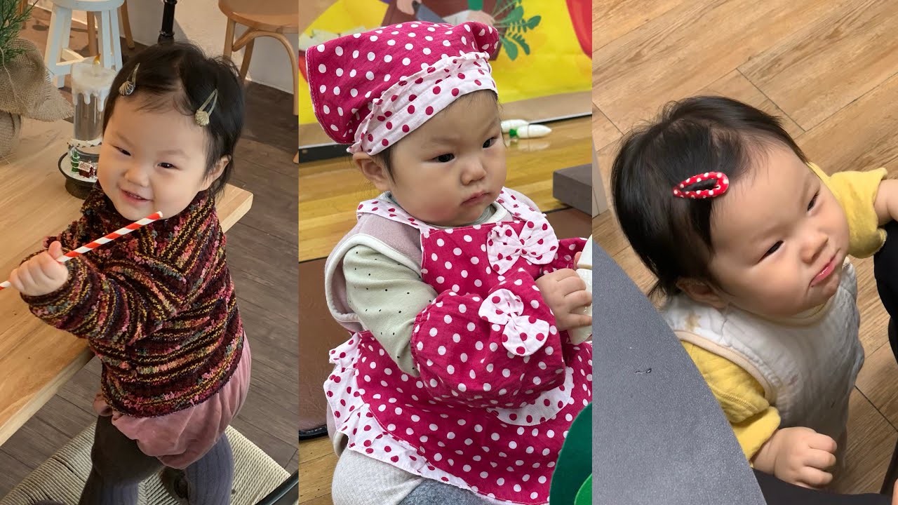 [vlog] 10개월아기브이로그|아기다람쥐오로로|아기먹방|문센룩|트니트니/뜨개/아기랑카페/아기코디/서울카페/니터/만월다방/두쫀쿠/육아일기)