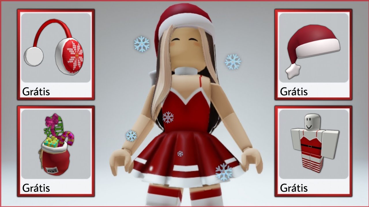 COMO FAZER UMA SKIN DE GRAÇA DE NATAL NO ROBLOX!!!😮🎅🎄🤔 (SEM