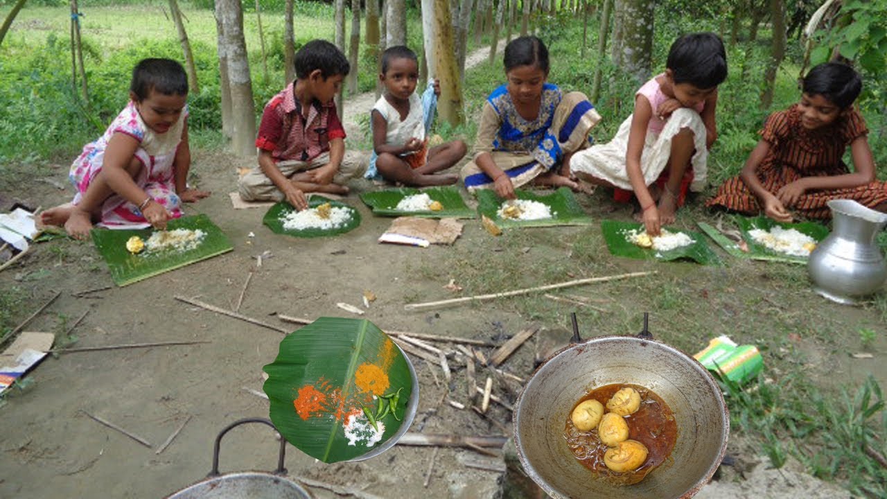 Chicken Egg Curry Cooking By 3 & 4 Years Kid Village Children Cooking