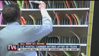 Indianapolis mailman retiring after 56 years with the U.S. Postal Service