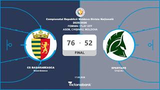 #148 National Division 2025/26: CS BESARABEASCA - SPARTANS (feminin), (Play off 3-4) 17.05.2026