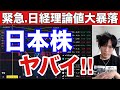 5/17【緊急、日経平均理論値が大暴落】日本株調整局面入りか。海外勢が日本株を６週連続爆買い。ドル円下落で半導体株も利食い先行。米国株はハイテク買い継続。仮想通貨ビットコインどうなる