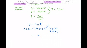 Simple Interest T bill