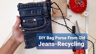 #DIY Bag Purse From Old #Jeans- Recycling/old jeans DIY ideas