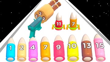 Bullet Stack Run - Level Up Bullet Max level Gameplay