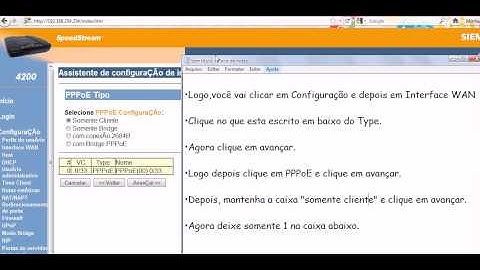 Roteando modem SpeedStream 4200 ou 4100