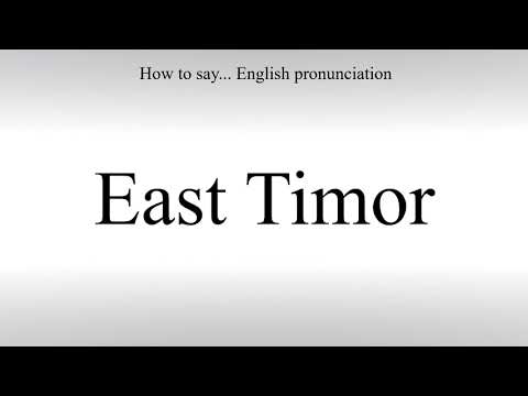 How To Pronounce East Timor - How To Say: American pronunciation