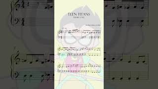 Teen Titans Theme Song Sheet Music #shorts  #piano #sheetmusic #pianotutorial #pianolession #music