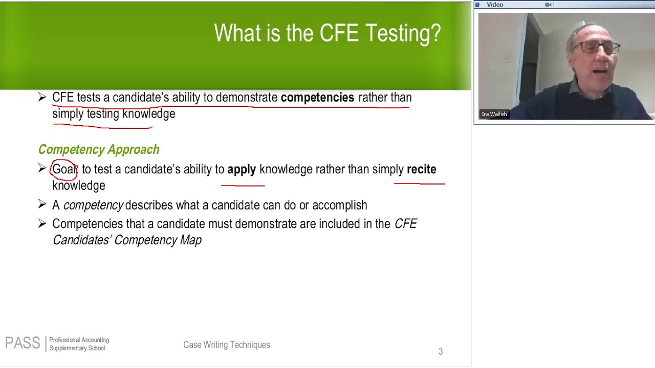 CFE Intro Case Writing Course   Case Writing Techniques Lecture   Part 1