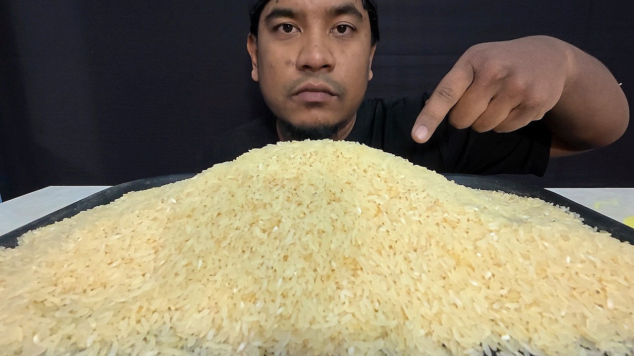 HARD RAW RICE EATING VIDEOS | CHAWAL LOVERS | RAW RICE EATING | RAW ...
