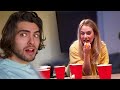 little sister DOMINATES in college drinking game...