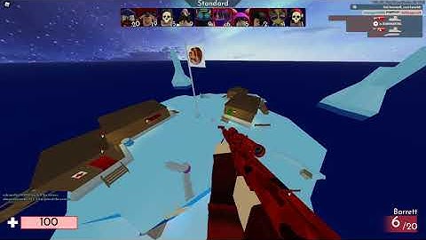 Flying with the Barrett in roblox arsenal