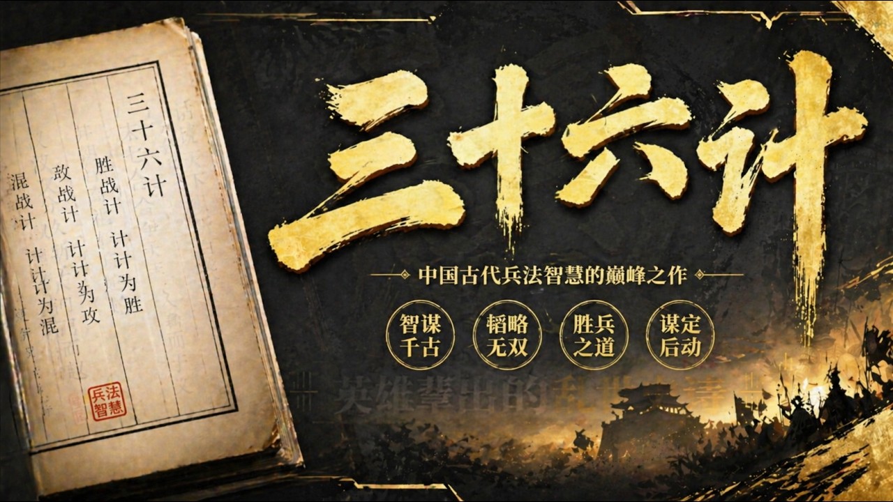 《三十六計》絕非過時古代戰爭故事，而是拆解人性弱點的頂級演算法手冊 ！ #36計 #職場生存 #人性弱點 #心理學 #認知升級 #反套路 #避坑 #潛規則 #弱者翻身 #博弈論 縮圖