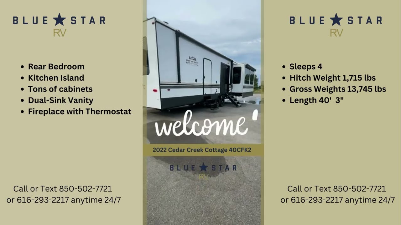 Cedar Creek Cottage 40CFK2   Used 2022