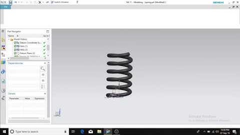 Assembly of Helical spring in Unigraphics NX11