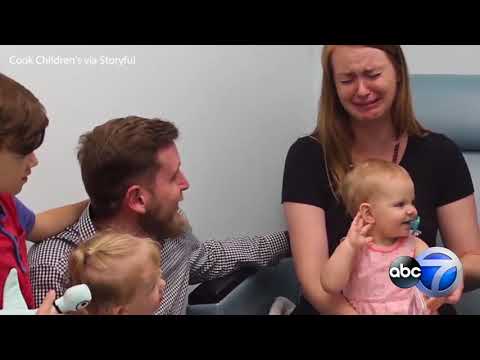 Mom cries as young daughter hears for first time thanks to cochlear implants