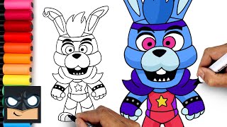 how to draw glamrock bonnie five nights at freddys