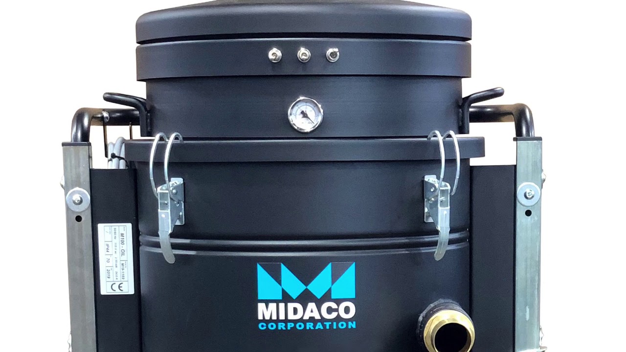 Midaco M264V Industrial Vacuum (100L) for CNC Chip and Coolant/Oil