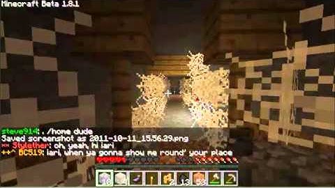 Exploring an abandoned mineshaft in MC