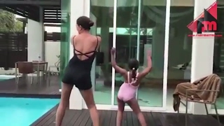 Sushmita Sen Hot Dance With Her Daughter Alisah In Bikini Rf Trends