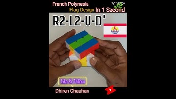 30-French Polynesh  Country Flag Design in Rubik