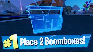 Places Boomboxes in Believer Beach Location - Fortnite