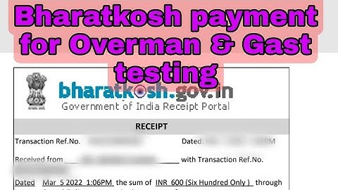 BHARATKOSH PAYMENT FOR OVERMAN AND GAS TESTING || A/C TO CMR 2017 || King of Status || 2022