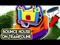 BOUNCY HOUSE ON TRAMPOLINE (We Broke Everything!) | Sam Golbach