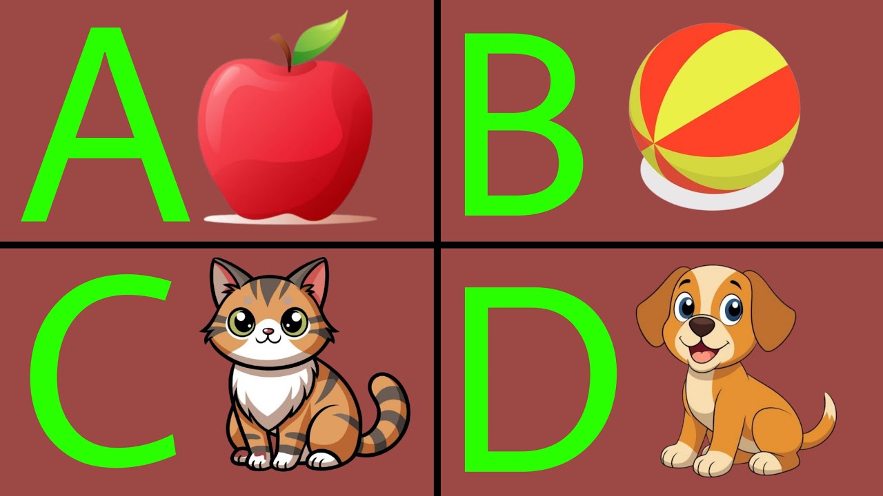 ABC Song for Kindergarten | A for Apple to Z for Zebra | Educational ...