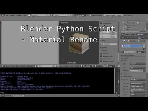 Blender Python Script Study - Material Rename