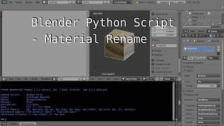 Blender Python Script Study - Material Rename