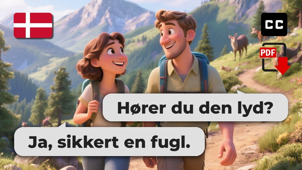 Easy Danish Conversation for Beginners – 🏞️ Hiking & Nature Talk (A2-B1)