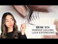 HOW TO: Remove Individual Eyelash Extensions (volume fans!)