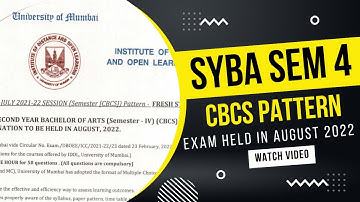 SYBA SEM 4 (CBCS) Examination time table 2022 | Mumbai University| IDOL Online Exam date 2022