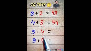 IQ TEST 🔥 ONLY FOR GINUS 😱 #unstoapablestudy0111 #iqtest #mathstricks #iqtestonline #mathstricks